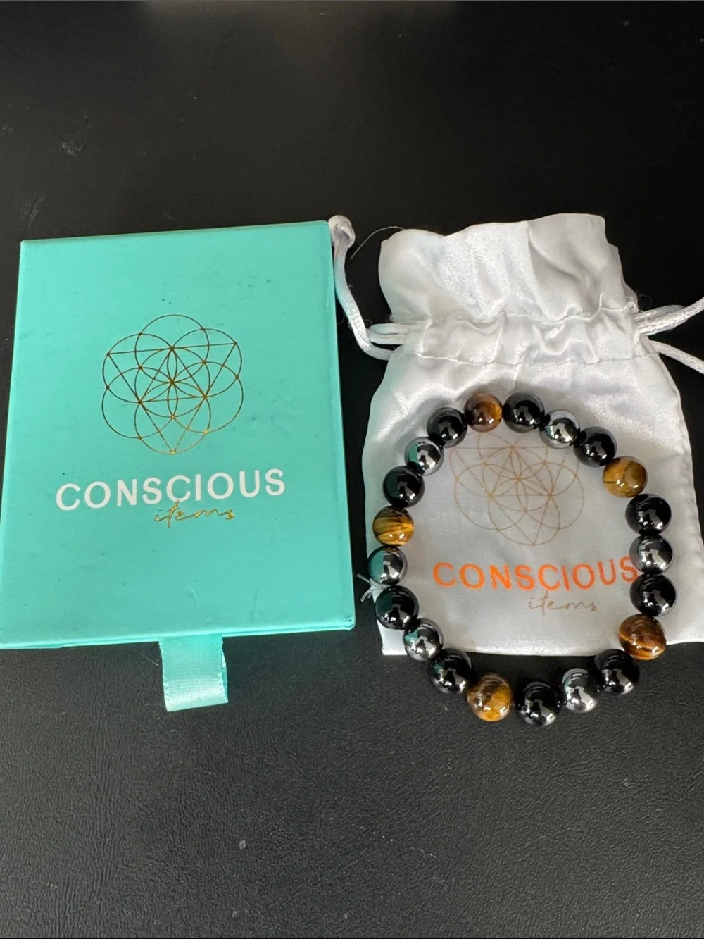 Triple Protection Bracelet - 8MM Tiger's Eye, Black Obsidian & Hematite Bracelet
